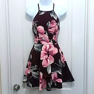 Speechless Halter Floral Print Dress